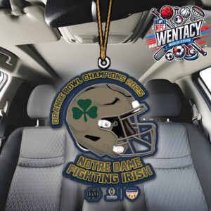 Capital One Orange Bowl Merch 2025 Champions Notre Dame Fighting Irish CFP Semifinal 2025 Tree And Car Decoration Ornament