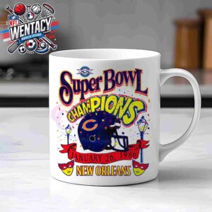 Chicago Bears Super Bowl XX Champions New Orleans January 26 1986 Souvenir Ceramic Mug