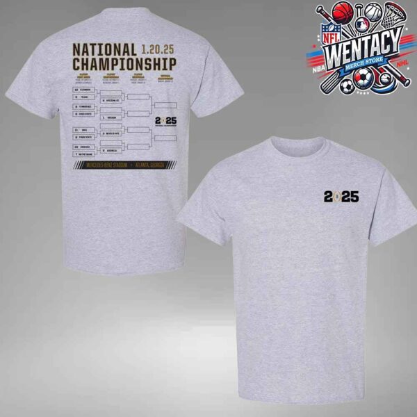 College Football Playoff 2025 National Championship On January 20 Two Sides Bracket Unisex T-Shirt