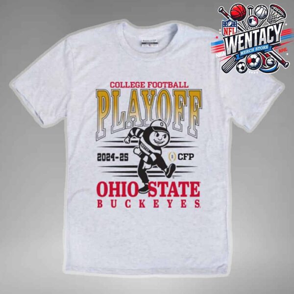 College Football Playoff Ohio State Buckeyes Ash Crew 2024-25 Unisex T-Shirt