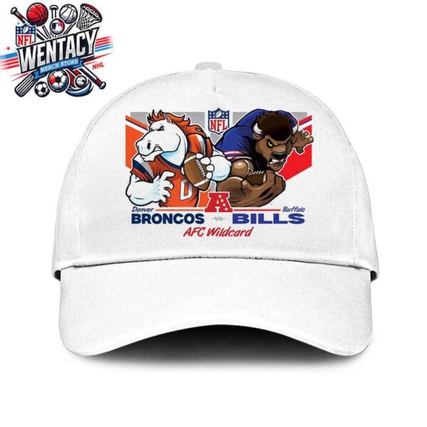 Denver Broncos Vs Buffalo Bills Mascot NFL AFC Wild Card Playoffs Matchup On January 12 2025 Classic Hat-Cap