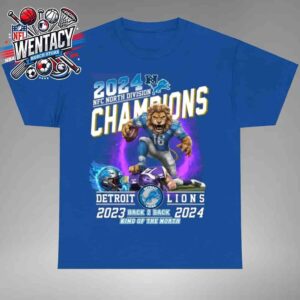 Detroit Lions Back 2 Back NFL NFC North Division Champions Seasons 2023-24 King Of The North Unisex T-Shirt