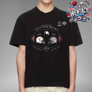 Good Year Cotton Bowl Classic CFP Semifinal Texas Longhorns Vs Ohio State Buckeyes Matchup On January 10 2025 In Arlington Texas Unisex T-Shirt