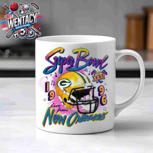 Green Bay Packers Super Bowl XXXI Champions Live From New Orleans 1996 Souvenir Ceramic Mug