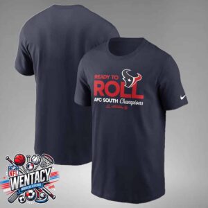 Houston Texans 2024 X Nike Logo NFL AFC South Division Champions Locker Room Trophy Collection Unisex T-Shirt