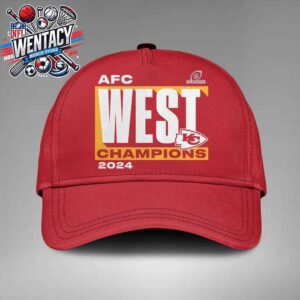 Kansas City Chiefs 2024 NFL AFC West Division Champions Big And Tall Conquer Classic Hat-Cap