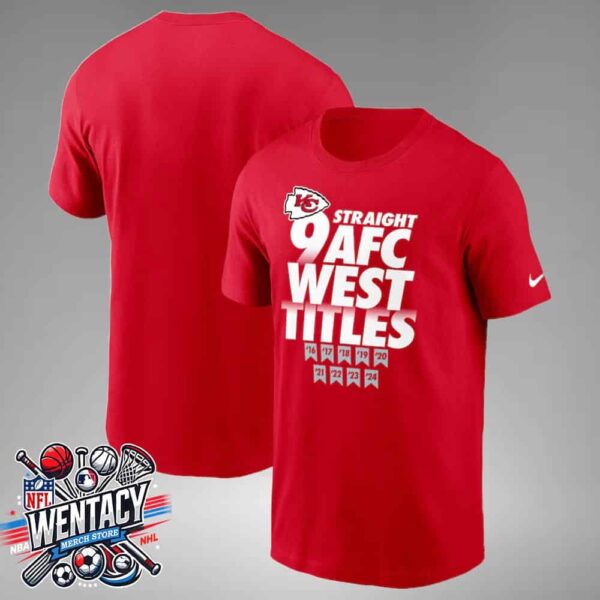 Kansas City Chiefs NFL X Nike Logo Nine-Straight AFC West Division Champions Our Time Is Now From 2016 To 2024 Unisex T-Shirt