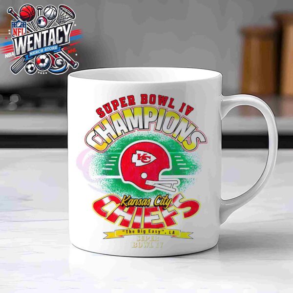 Kansas City Chiefs Super Bowl IV Champions The Big Easy LA Souvenir Ceramic Mug