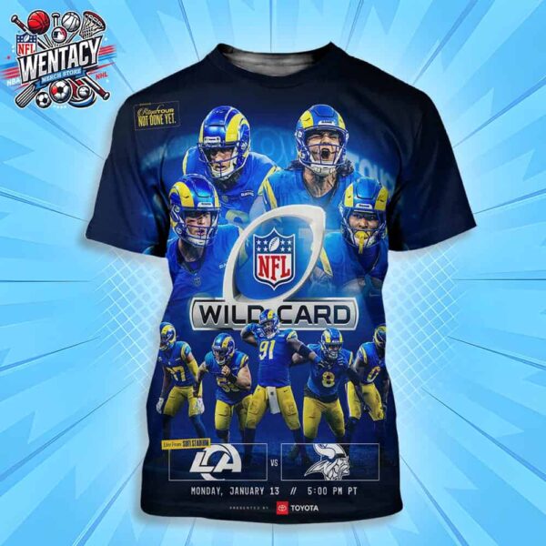 Los Angeles Rams NFL Wild Card 2025 On Monday January 13 At Sofi Stadium All Over Print Shirt