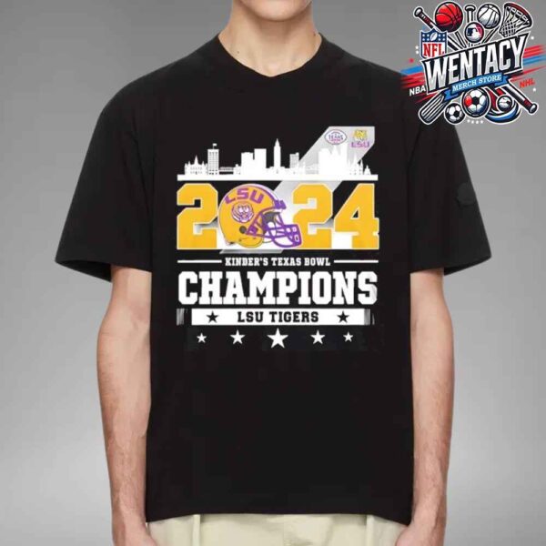 LSU Tigers College Football Playoff Kinder’s Texas Bowl 2024 Champions Unisex T-Shirt