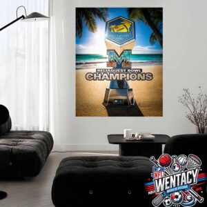 Michigan Wolverines Reliaquest Bowl 2024 Champions Home Decor Poster Canvas