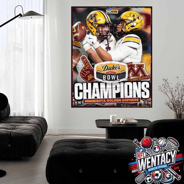 Minnesota Golden Gophers Takes Down Virginia Tech To Win The Duke’s Mayo Bowl 2025 Home Decor Poster Canvas