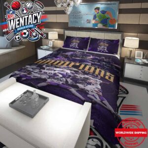 NFL Baltimore Ravens Back-To-Back AFC North Champions 2023-2024 For Bedroom Bedding Set