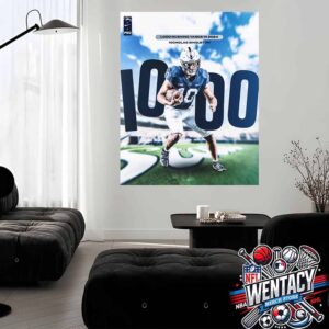 Nicholas Singleton Penn State Nittany Lions 1000 Rushing Yards In 2024 Home Decor Poster Canvas