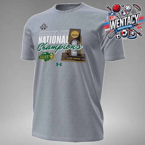 North Dakota State Bison 2024 NCAA Division I Football National Champions By Under Armour Unisex T-Shirt