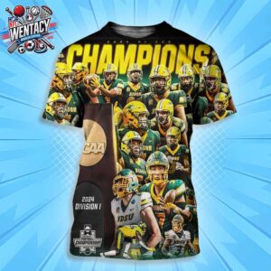 North Dakota State Bison Football Is The 2024 NCAA FCS Football Championship Champion Double-Digit Dynasty All Over Print Shirt