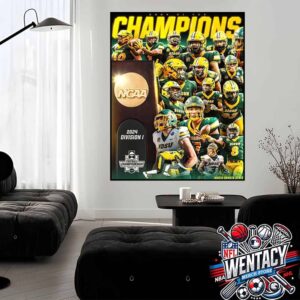 North Dakota State Bison Football is the 2024 NCAA FCS Football Championship Champion Double-Digit Dynasty Home Decor Poster Canvas