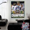 NFL Baltimore Ravens Back-To-Back AFC North Champions 2023-2024 Home Decor Poster Canvas