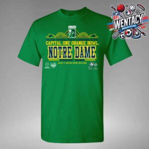 Notre Dame Fighting Irish CFP Semifinal At The Capital One Orange Bowl On January 9 2025 At Hard Rock Stadium In South Florida Art Deco Player Unisex T-Shirt