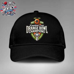 Notre Dame Fighting Irish Capital One Orange Bowl College Football Playoff Semifinal Champions NCAA Bowl Games Season 2024-2025 Logo Merchandise Classic Trucker Hat-Cap