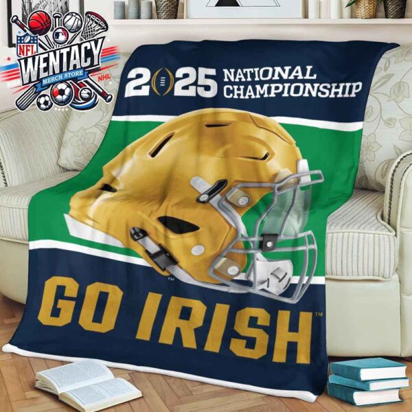 Notre Dame Fighting Irish College Football Playoff 2025 Capital One Orange Bowl Champions Fleece Blanket