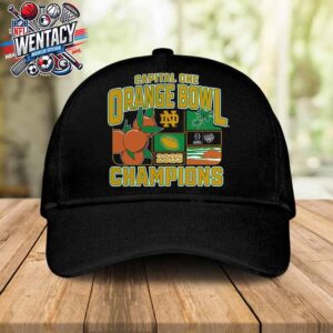 Notre Dame Fighting Irish College Football Playoff 2025 Capital One Orange Bowl Champions Victory Ahead Classic Hat-Cap