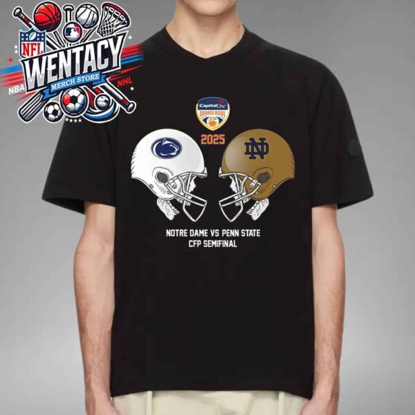 Notre Dame Fighting Irish Vs Penn State Nittany Lions CFP Semifinal Capital One Orange Bowl 2025 Head-to-head Unisex T-Shirt