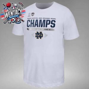 Notre Dame Fighting Irish X Nike College Football Playoff 2025 Capital One Orange Bowl Champions Unisex T-Shirt