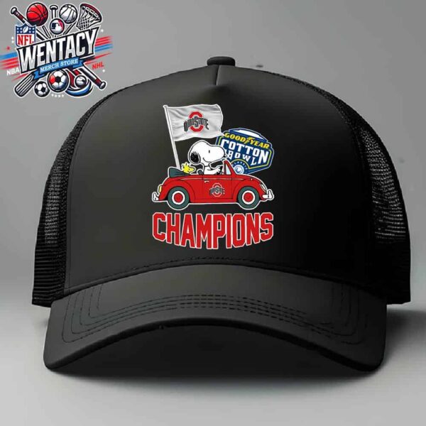 Ohio State Buckeyes Goodyear Cotton Bowl Classic Champions College Football Playoff NCAA Season 2024-2025 Classic Trucker Hat-Cap