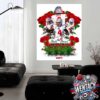 College Football Playoff Ohio State Buckeyes Rose Bowl Game Champions 2024 Home Decor Poster Canvas