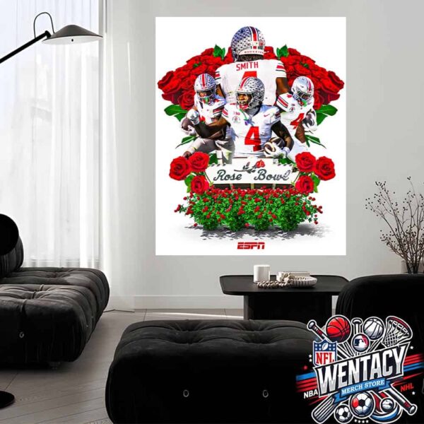 Ohio State Buckeyes Rose Bowl Game Presented By Prudential Legendary Showcase From Jeremiah Smith 2024 Home Decor Poster Canvas