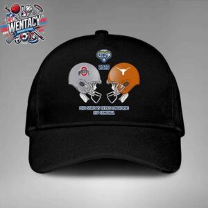 Ohio State Buckeyes Vs Texas Longhorns CFP Semfinal Goodyear Cotton Bowl Classic Champions NCAA Bowl Games Season 2024-2025 Classic Hat-Cap