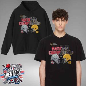 Ohio State Buckeyes vs Notre Dame Fighting Irish College Football Playoff 2025 National Championship Matchup All Out Effort Unisex Hoodie T-Shirt