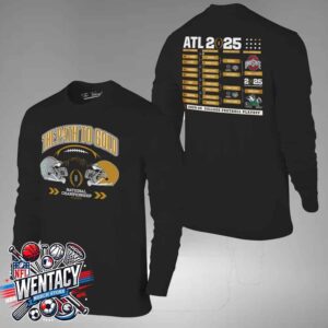 Ohio State Buckeyes vs Notre Dame Fighting Irish College Football Playoff 2025 National Championship Matchup Bracket Two Sides Unisex Longsleeve