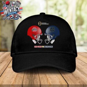 Ohio States Buckeyes Vs Notre Dame Fighting Irish Skull Helmet Mactchup College Football Playoff National Championship Jan 20 2025 Atlanta GA Classic Hat-Cap