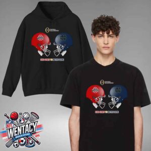 Ohio States Buckeyes Vs Notre Dame Fighting Irish Skull Helmet Mactchup College Football Playoff National Championship Jan 20 2025 Atlanta GA Unisex T-Shirt