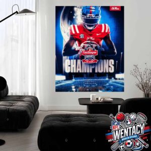 Ole Miss Rebels 2025 Taxslayer Gator Bowl Champions Home Decor Poster Canvas