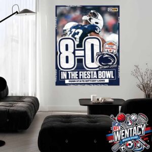 Penn State Nittany Lions 8-0 In Vrbo Fiesta Bowl CFP Quarterfinal Bowl 2024 Home Decor Poster Canvas