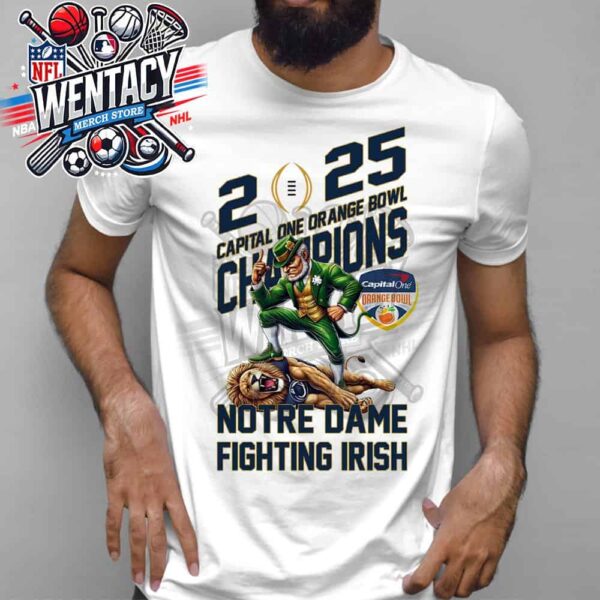 Penn State Nittany Lions Defeat Notre Dame Fighting Irish Mascot Capital One Orange Bowl CFP Semifinal Champions NCAA Bowl Games Season 2024-2025 Unisex T-Shirt