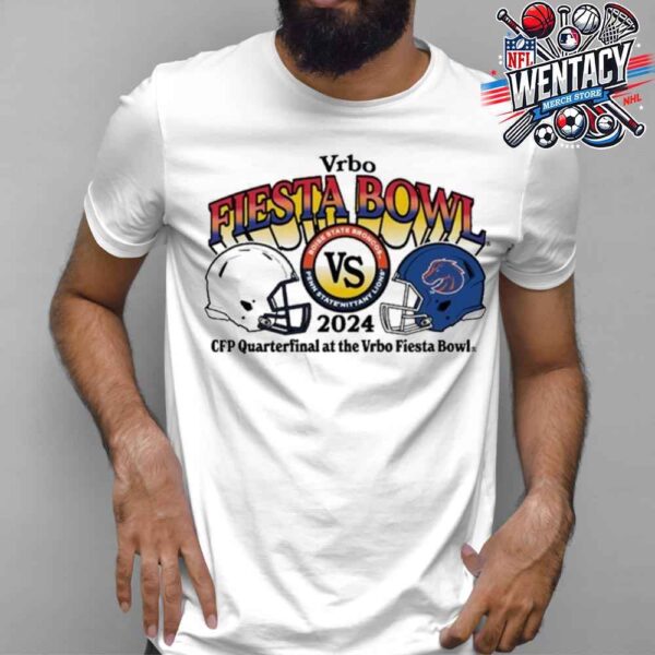 Penn State Nittany Lions Vs Boise State Broncos 2024 NCAA CFP Quarterfinal At The Vrbo Fiesta Bowl Unisex T-Shirt