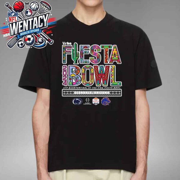 Penn State Nittany Lions Vs Boise State Broncos 2024 NCAA Vrbo Fiesta Bowl CFP Quarterfinal Unisex T-Shirt