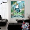 Seed 1 Detroit Lions The King Of NFC North Champions NFL 2024-2025 Merch By CornDoggyLoL Poster