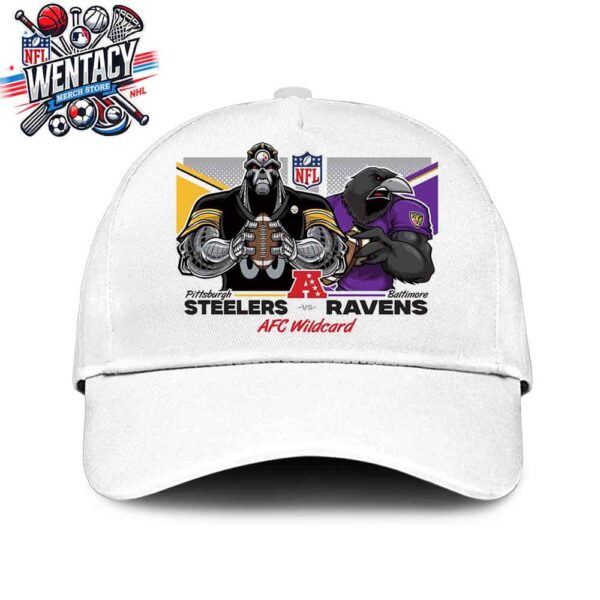 Pittsburgh Steelers Vs Baltimore Ravens Mascot NFL AFC Wild Card Playoffs Matchup On January 11 2025 Classic Hat-Cap