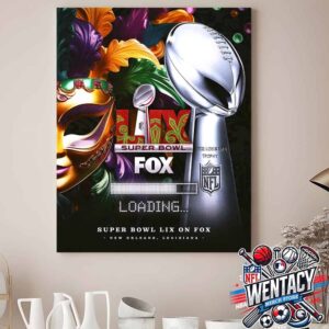 Super Bowl LIX On Fox Loading On Feb 9 2025 In New Orleans Louisiana Home Decor Poster Canvas