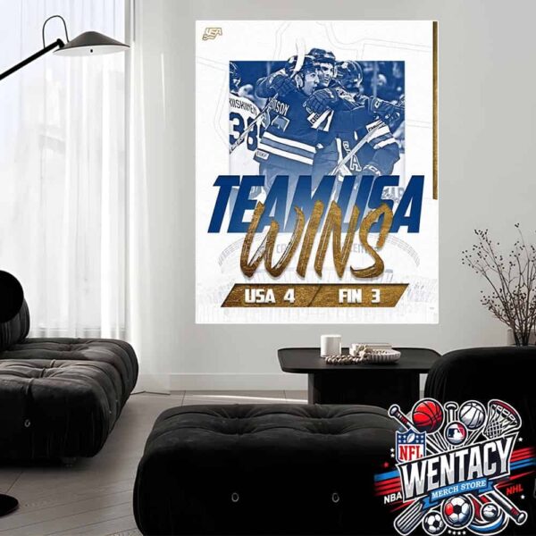 Team USA Hockey Wins Gold at 2025 IIHF World Junior Championship Home Decor Poster Canvas