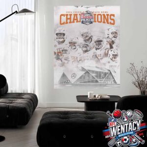 Texas Longhorns Chick-Fil-A Peach Bowl Champions Home Decor Poster Canvas