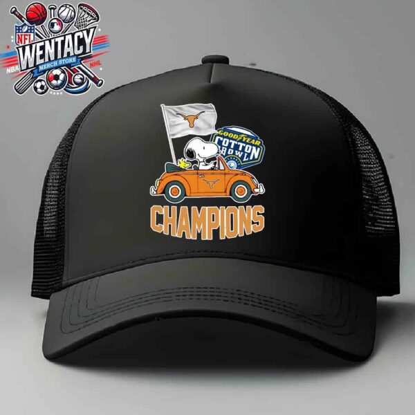 Texas Longhorns Goodyear Cotton Bowl Classic Champions College Football Playoff NCAA Season 2024-2025 Classic Trucker Hat-Cap