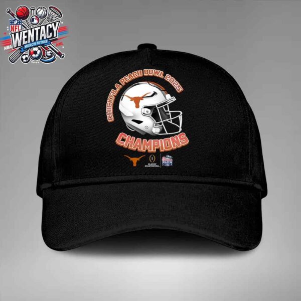 Texas Longhorns Helmet Chick-Fil-A Peach Bowl Champions At Mercedes-Benz Stadium In Atlanta Ga Classic Cap