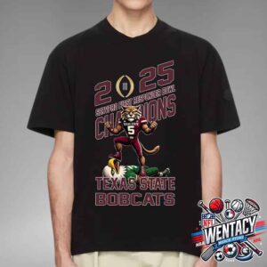 Texas State Bobcats Defeat North Texas Mean Green Mascot Servpro First Responder Bowl Champions NCAA Bowl Games Season 2024-2025 Unisex T-Shirt