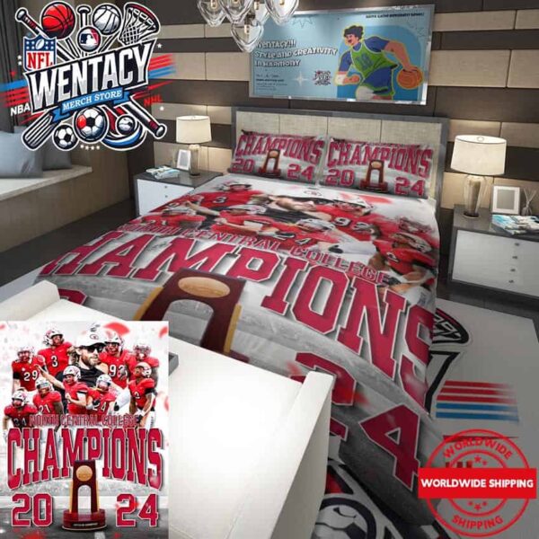 The North Central Cardinals Won The 2024 NCAA DIII Football Championship For Bedroom Bedding Set